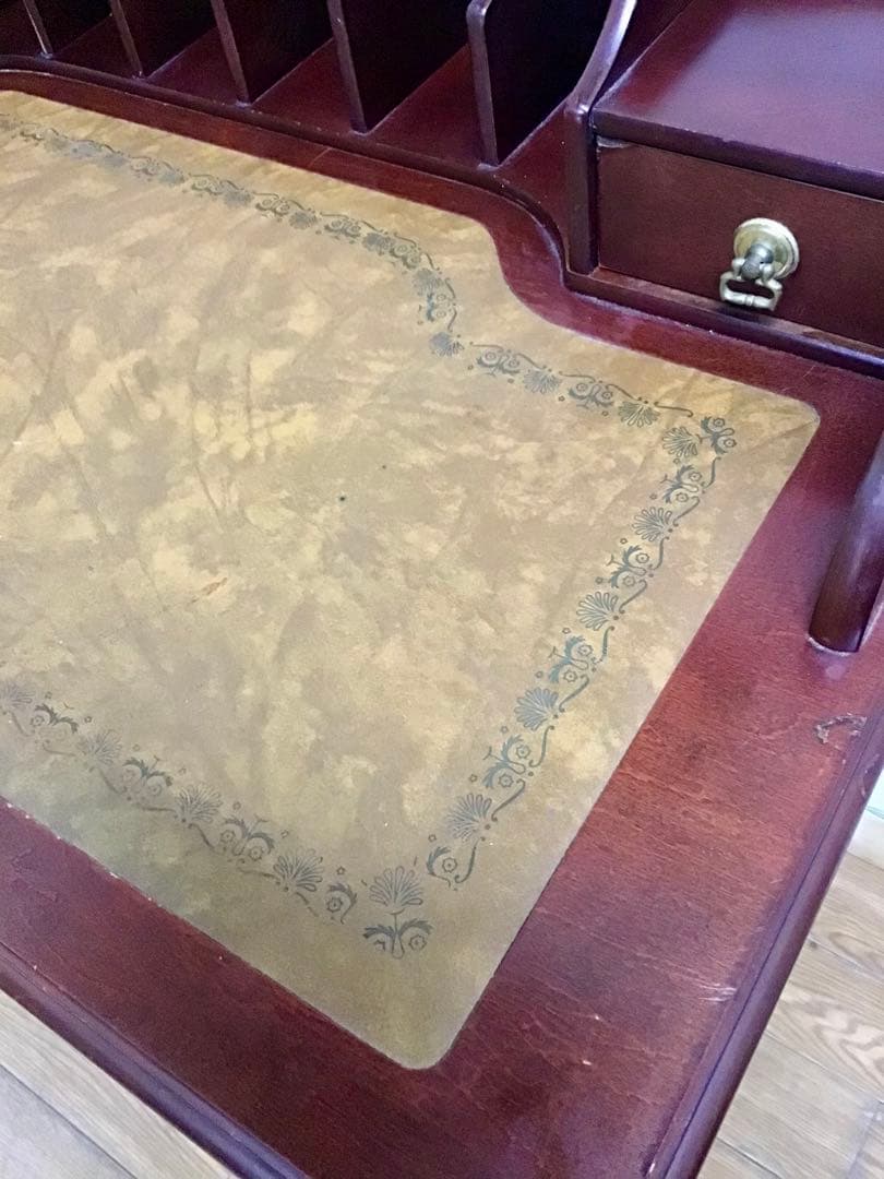 つき☆管243☆英国調☆ヨーロピアンクラシック☆アンティークデスク☆平机