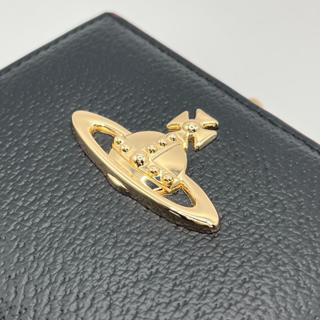 Vivienne Westwood 新品 折財布 黒 がま口 シンプル 定番