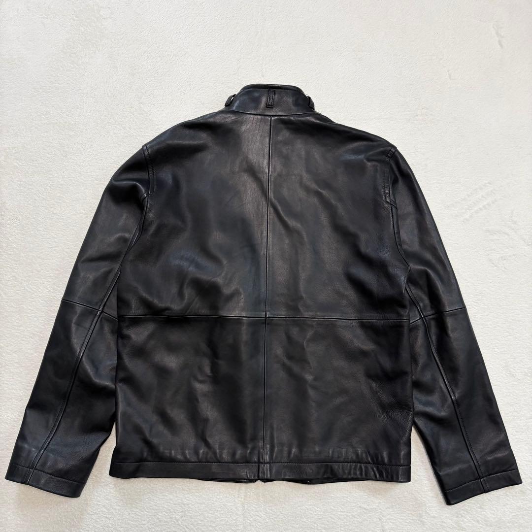 極美品 バラシ レザージャケット シングルライダース ラムレザー ブラック