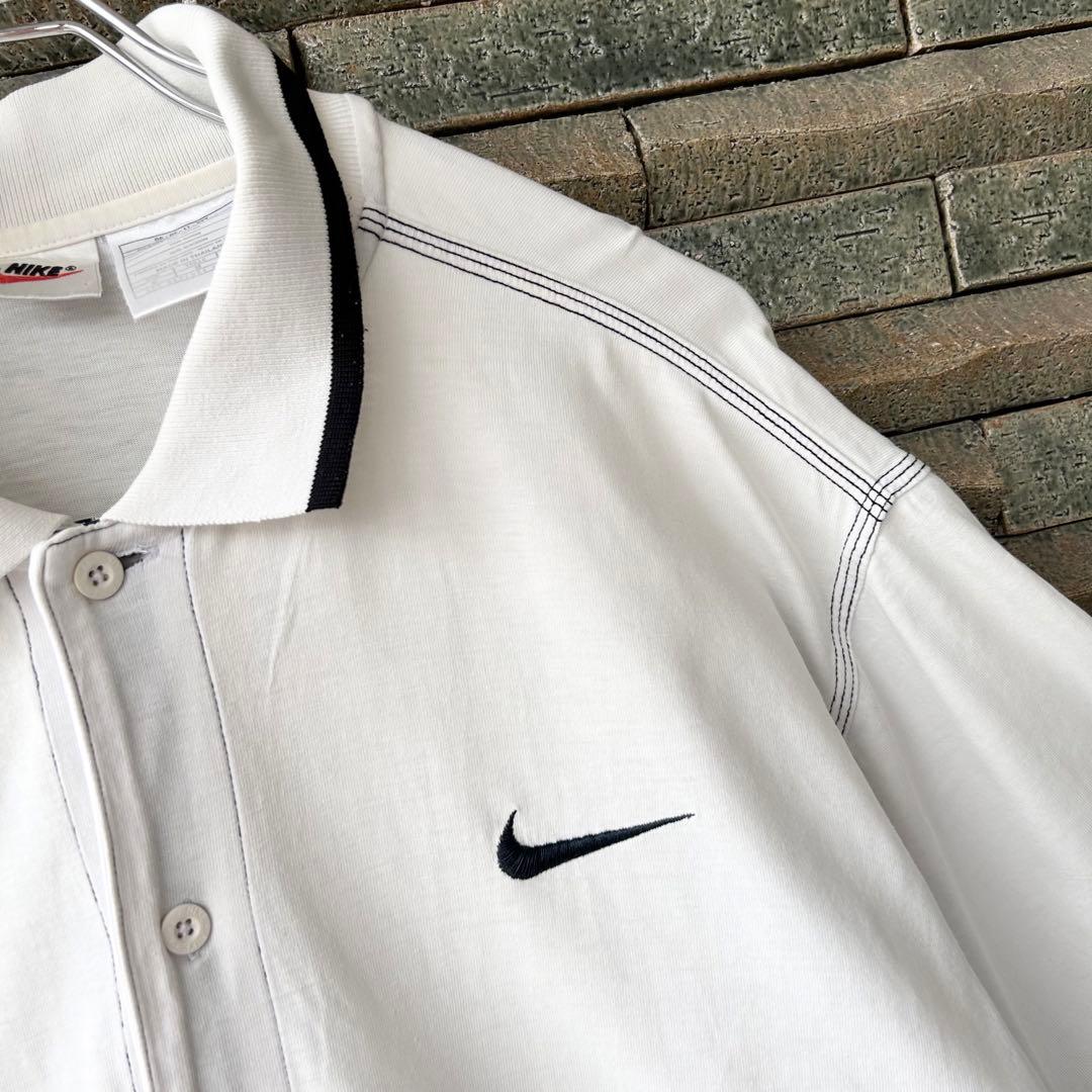 貴重 90s vintage NIKE アンドレアガシモデル 刺繍ロゴ シャツ