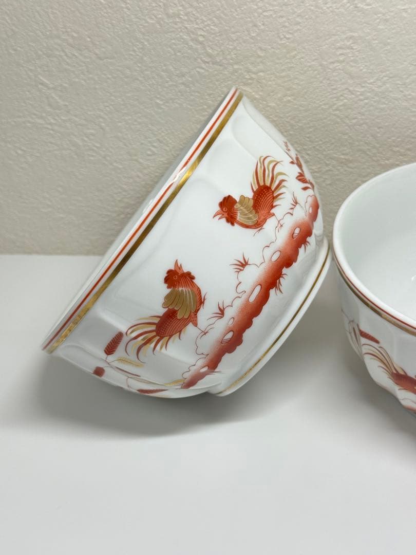 【高級】Richard Ginori レッドコック ボウル 2個セット