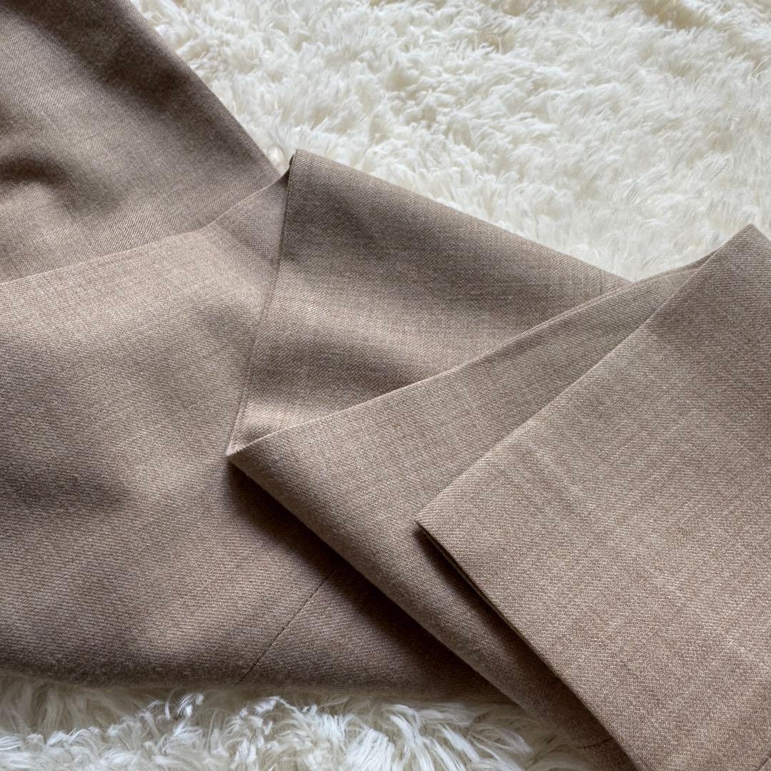 セオリー ノーカラージャケット パンツスーツ セットアップ ベージュ