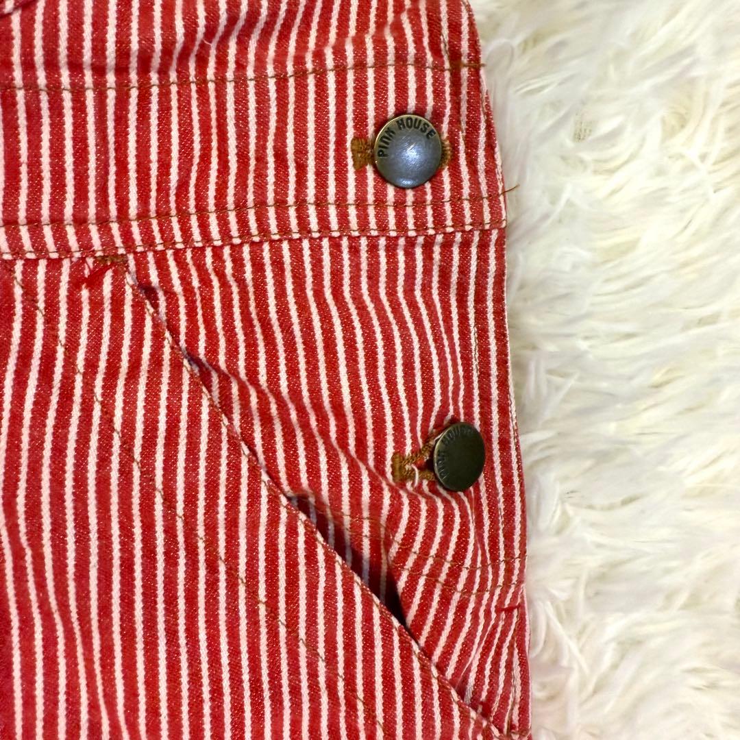 ピンクハウス オーバーオール サロペットオールインワン うさぎ 刺繍 ワッペン