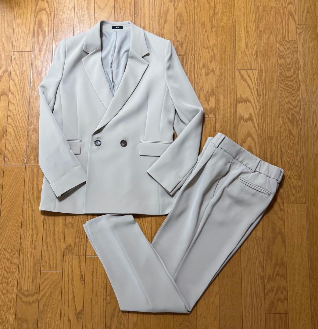 【美品】プラステ＊セットアップスーツ((パンツ丈長め) ベージュsizeM