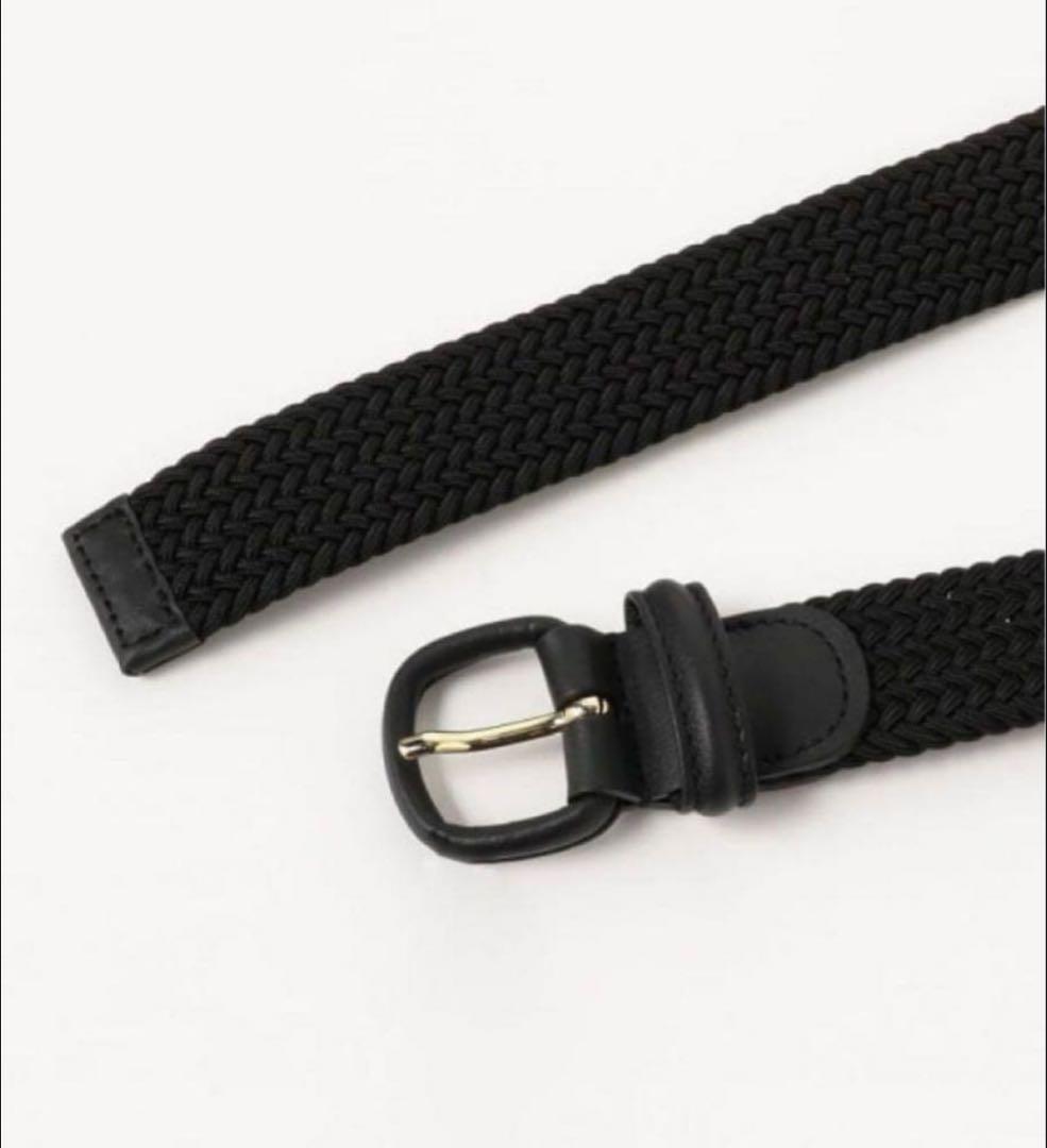 【美品】beamsF 別注　Anderson's / ラバー メッシュ ベルト