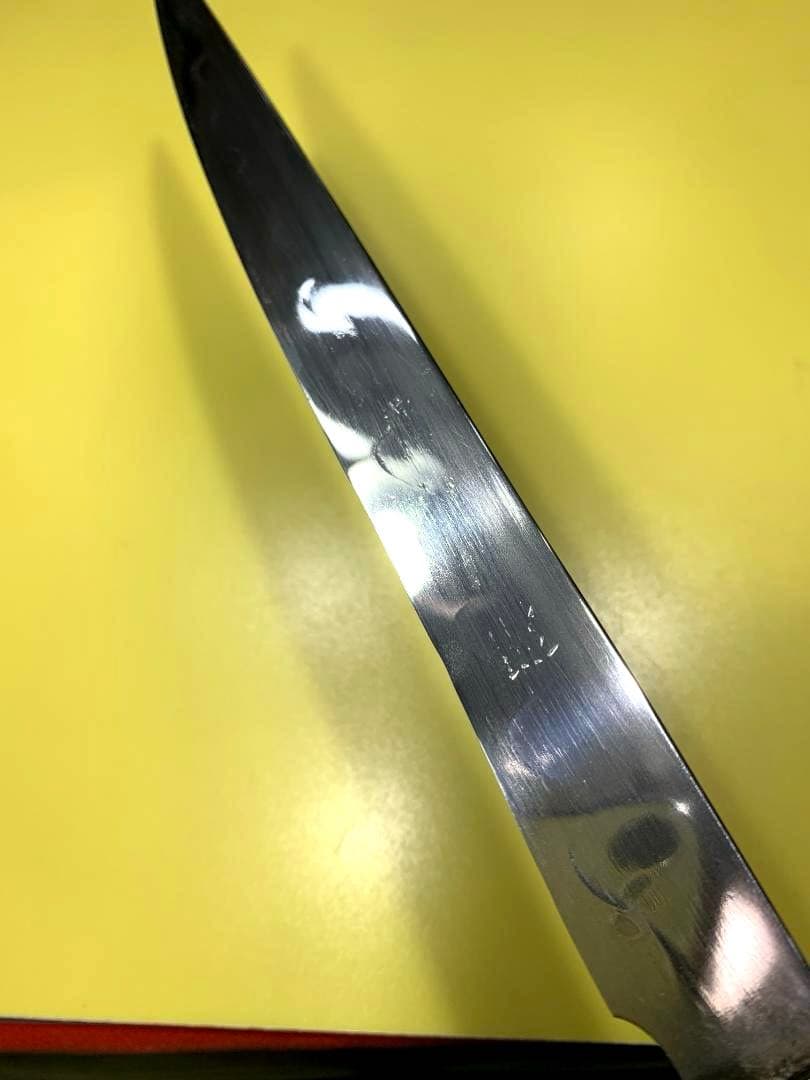 堺　柳刃包丁　刃渡り22cm　波紋出ています。