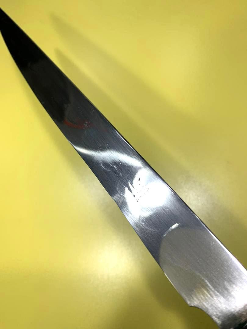 堺　柳刃包丁　刃渡り22cm　波紋出ています。