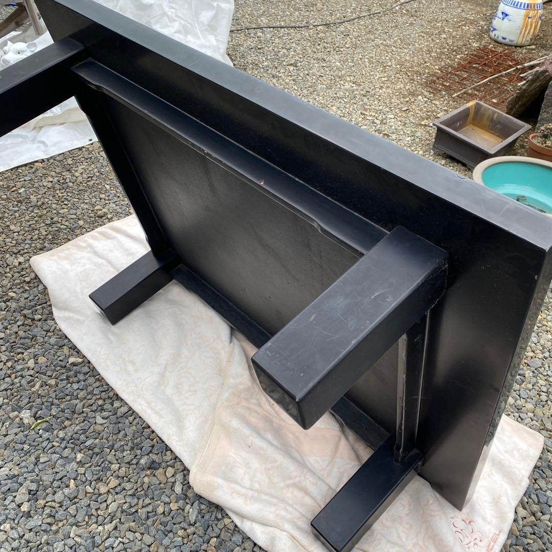 黒塗り 上品な ローテーブル 座卓 文机 書机　幅120cm