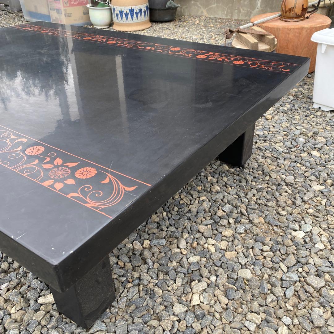 黒塗り 上品な ローテーブル 座卓 文机 書机　幅120cm