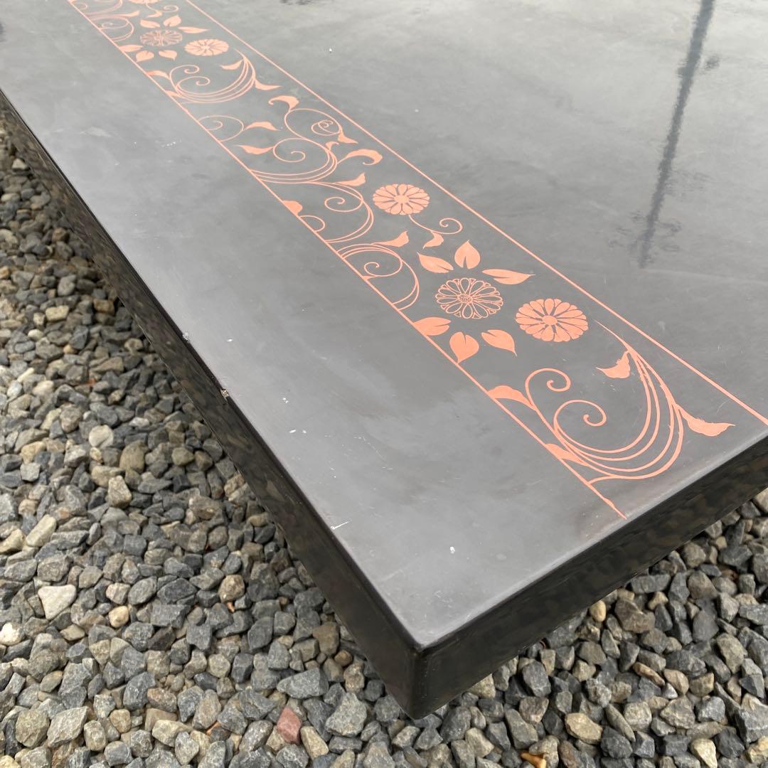 黒塗り 上品な ローテーブル 座卓 文机 書机　幅120cm