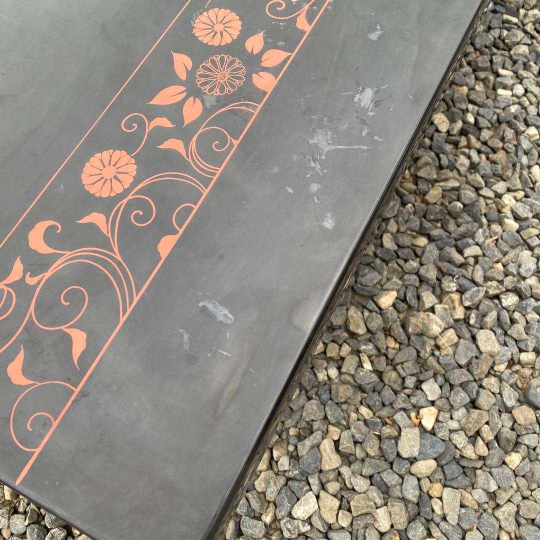 黒塗り 上品な ローテーブル 座卓 文机 書机　幅120cm