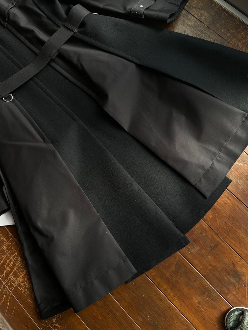 ジャケット・アウター sacai Cotton Gabardine Wool Melton Coat