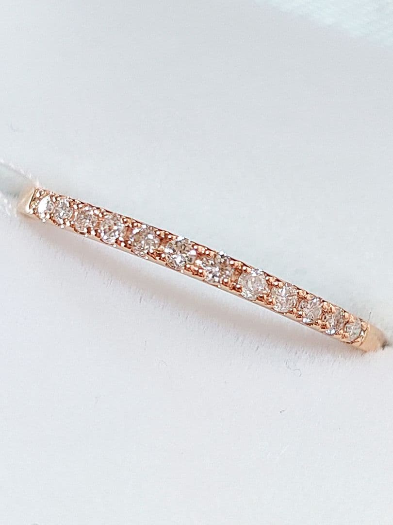新入荷 未使用 k18PG ダイヤモンド 0.10ct エタニティ リング