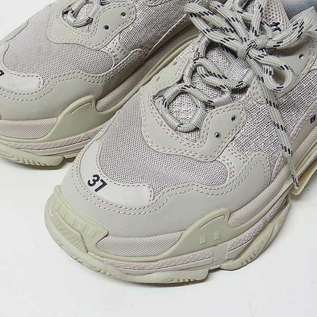 【BALENCIAGA】トリプルS スニーカー 37（24.5cm）グレー
