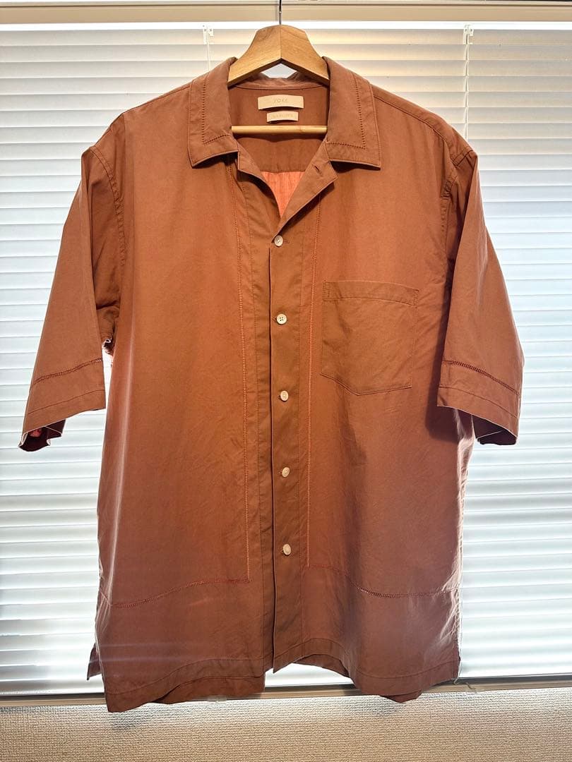 YOKE EMBROIDERY OPEN COLLAR SHIRT 半袖シャツ