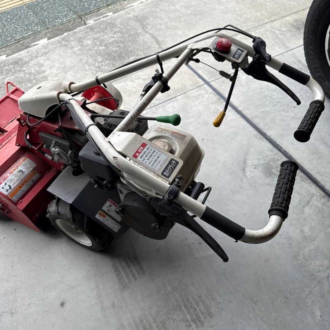 エンジン稼働確認。アテックスatex 　自走草刈機　 刈馬王　ハンマーナイフ