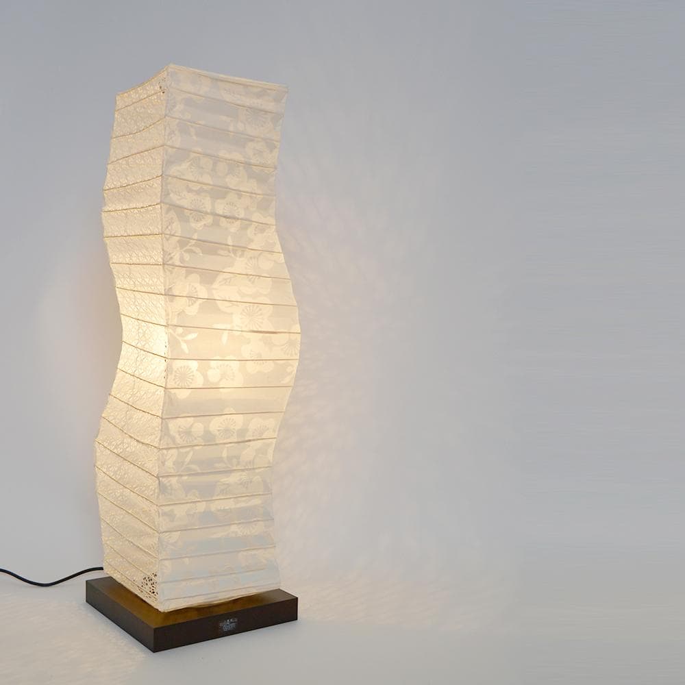 美濃和紙 和風 スタンド型フロアライト kuku クク 透かし梅×小梅白