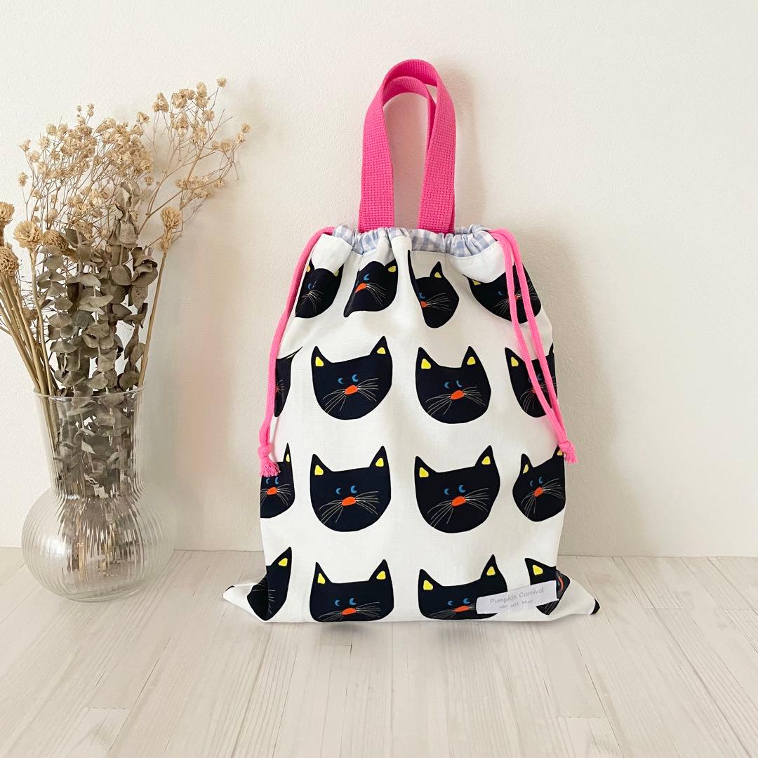 入園入学セット★ねこ★レッスンバッグ★お道具箱も入る★お名前タグ付き