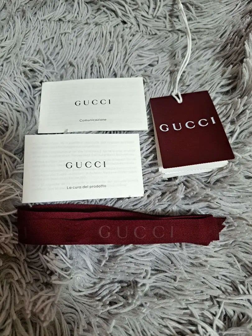 GUCCI シルク ジャガード シュシュ リボン GGキャンバス タグ付
