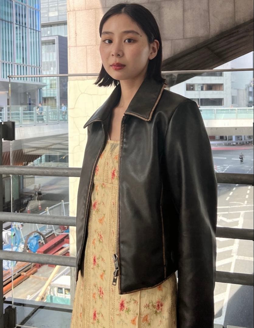 moussy FAUX LEATHER MINIMAL ジャケット