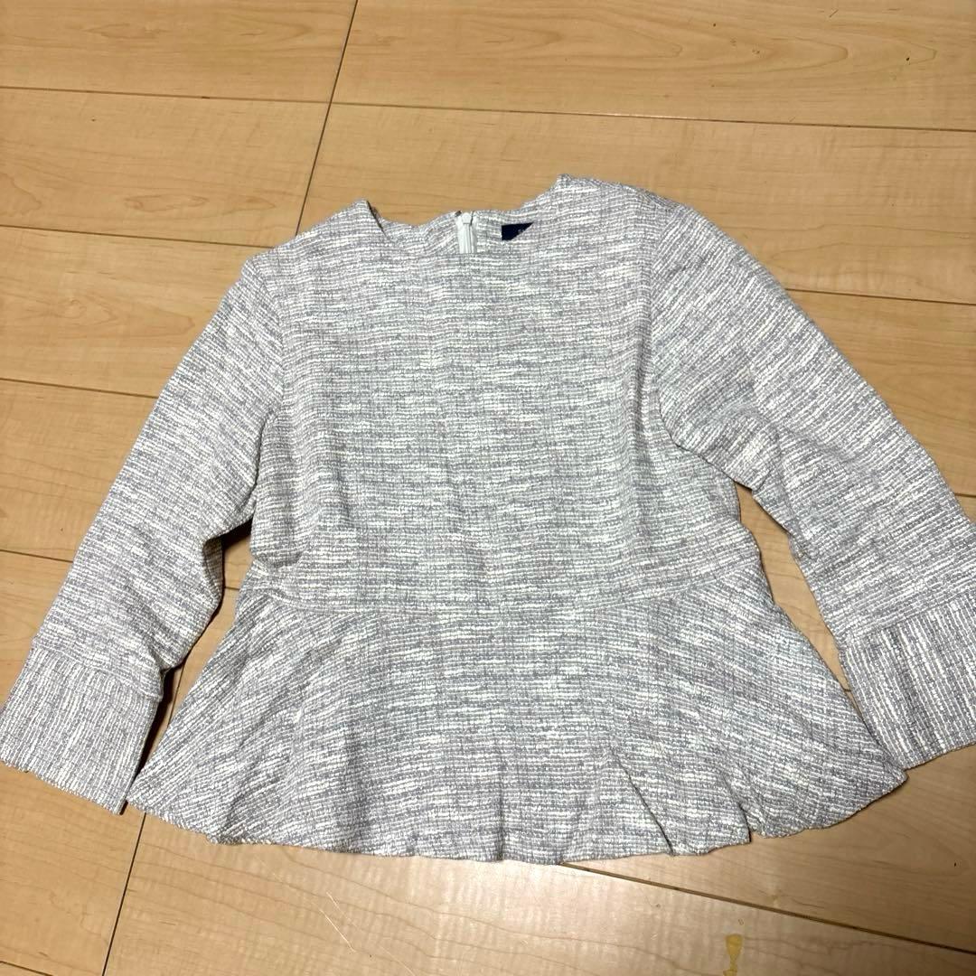 ツイードペプラムプルオーバー　スカート セットアップ　M
