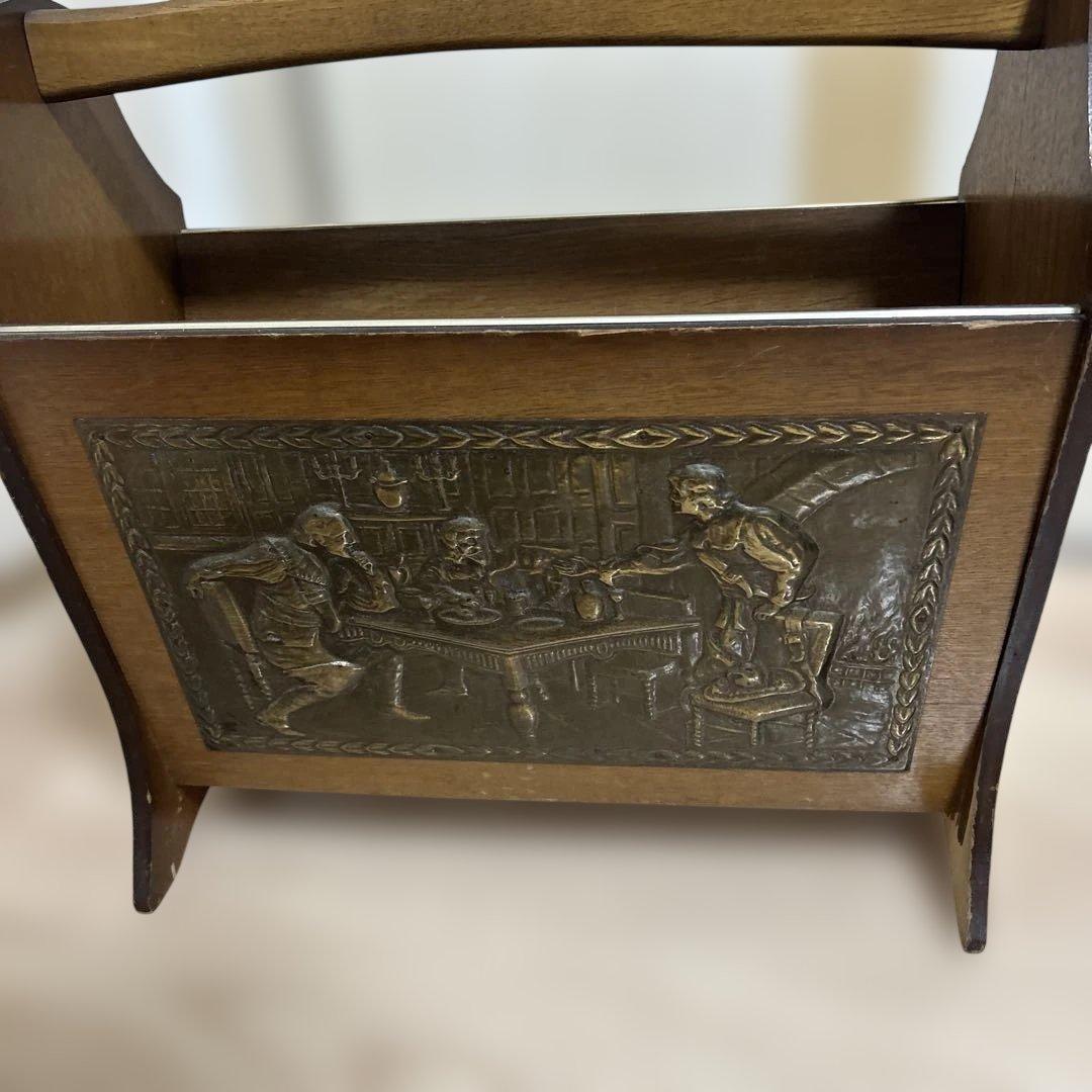 イギリス アンティーク 家具 マガジンラック 1960年頃