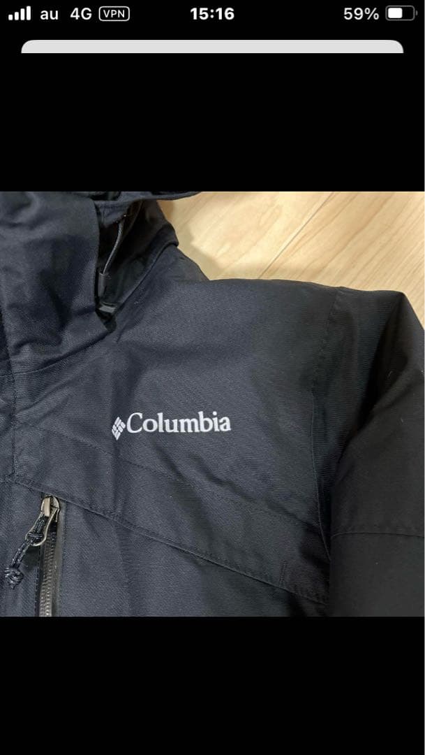 【値下げ】Columbia 防水フード付きジャケット ブラック