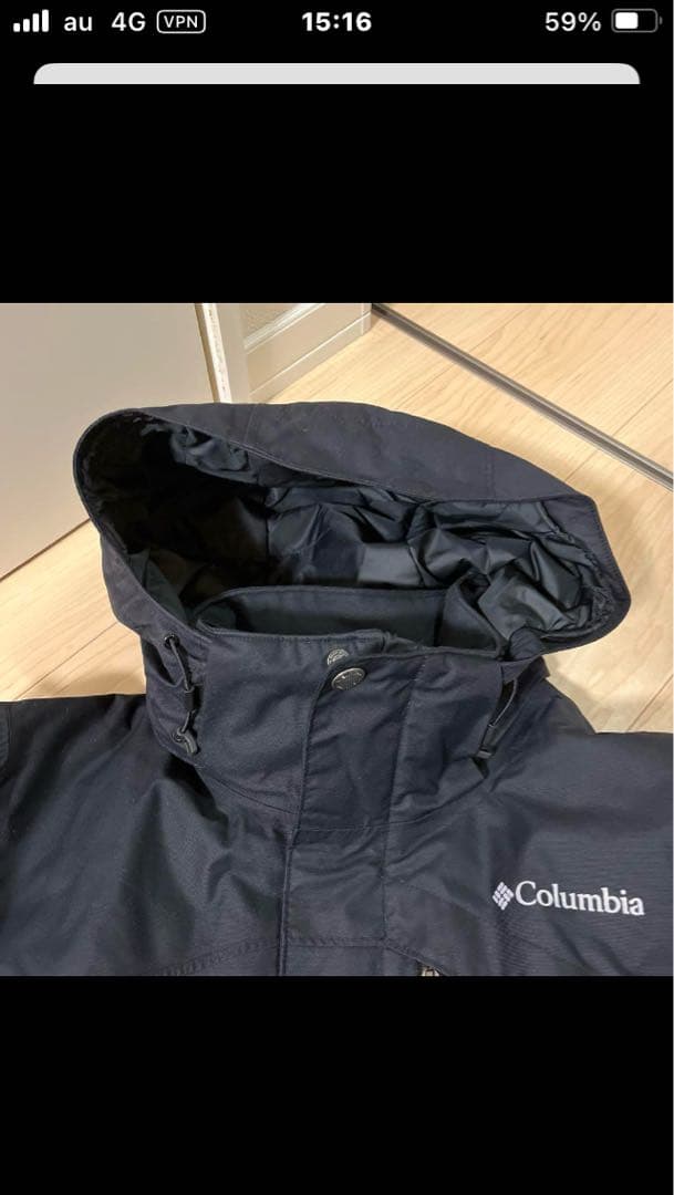 【値下げ】Columbia 防水フード付きジャケット ブラック