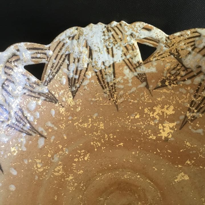 鉢　金彩雪笹　貴古窯　供箱　供布　京焼