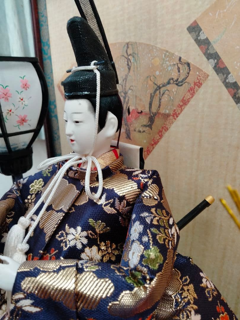 雛人形　久月　ガラスケース入　元箱有　煙草ペット無