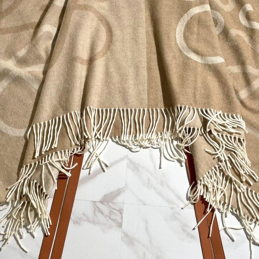 タグ付き極美品！LOEWE ロエベ ウールカシミア混ミディスカート アナグラムM