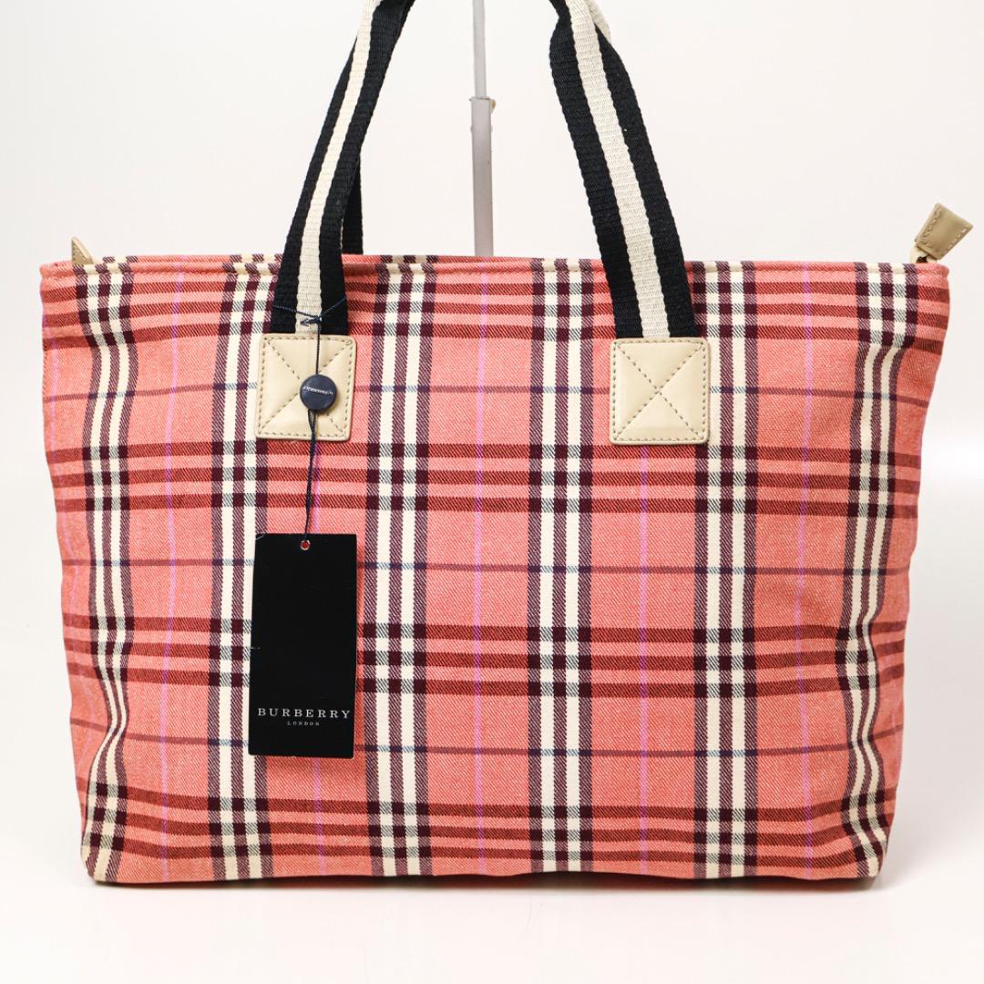 H5137-30◾️新品バーバリー　ノバチェックキャンバストートバッグ Y2K