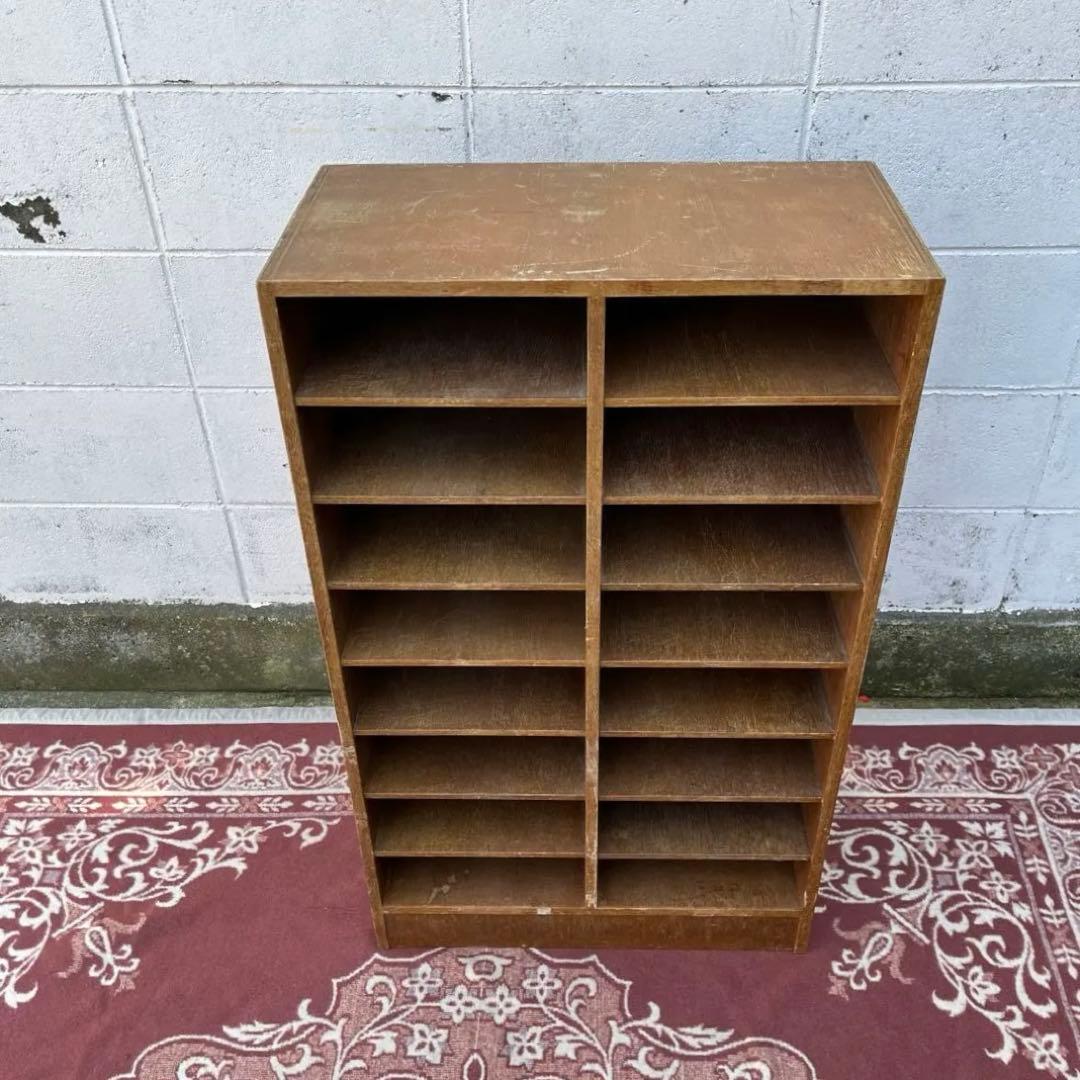 古家具ビンテージ品◾️木製家具 書類棚 カルテ棚 収納ラック 整理棚