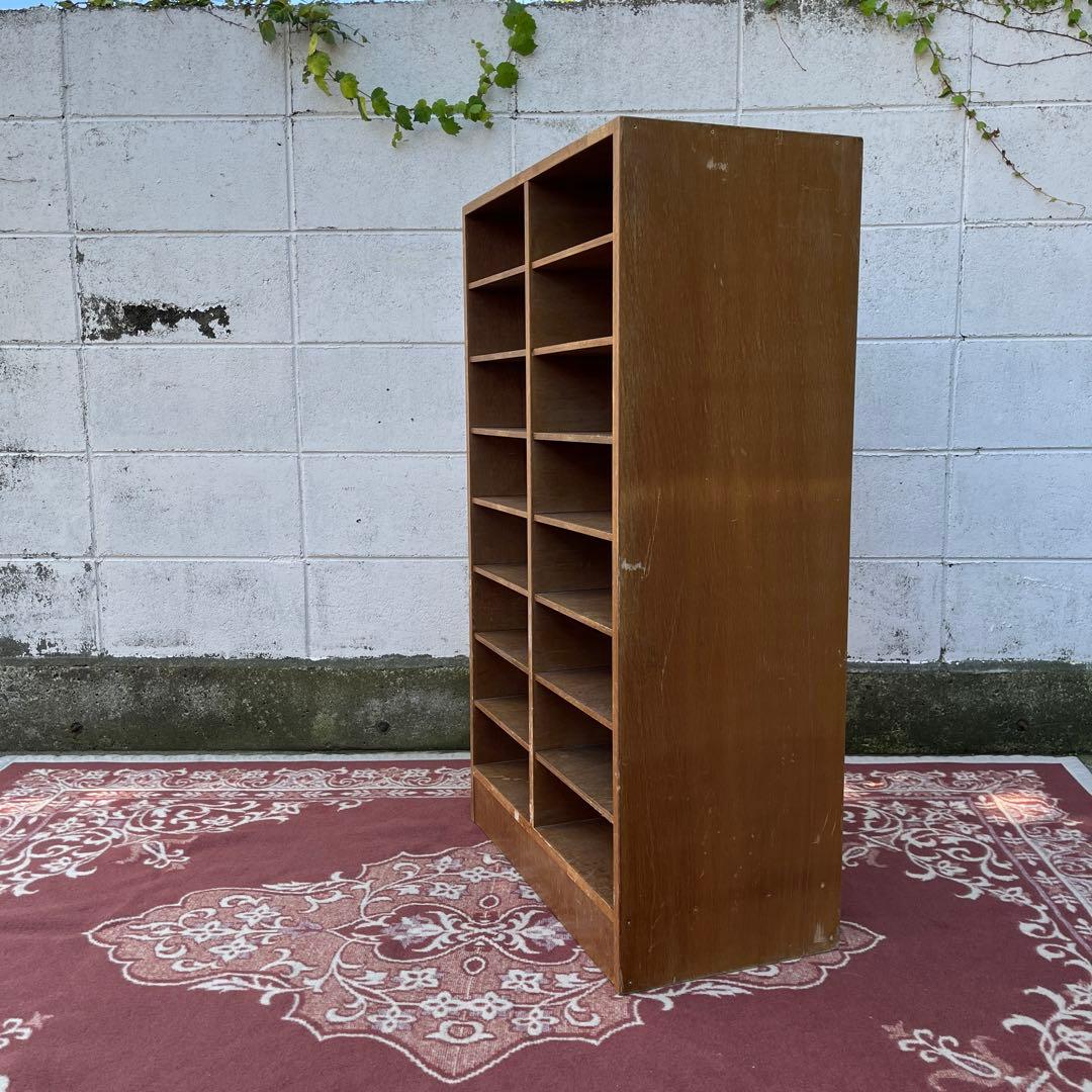 古家具ビンテージ品◾️木製家具 書類棚 カルテ棚 収納ラック 整理棚