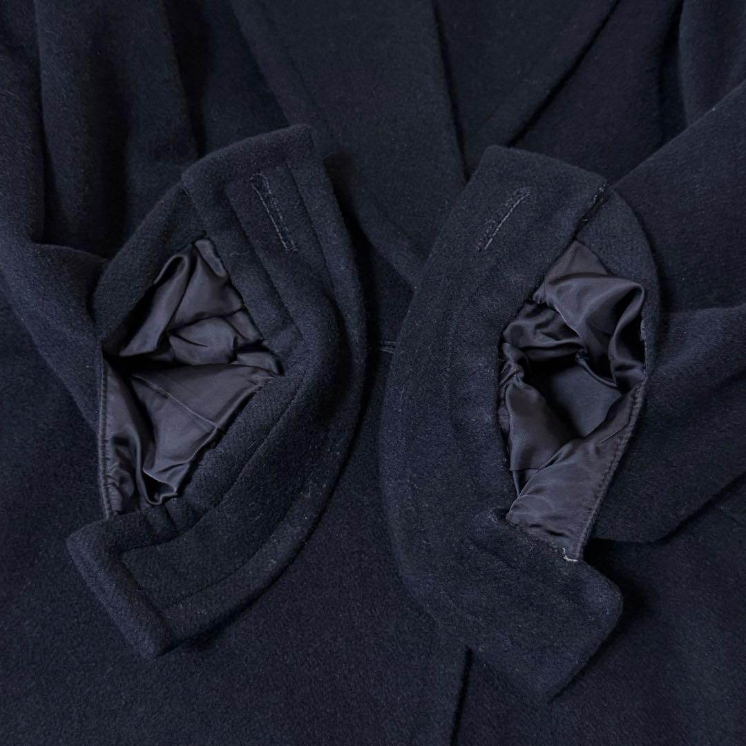☆極美品☆クリスチャンディオール　チェスターコート　カシミヤ　アンゴラ　黒　S