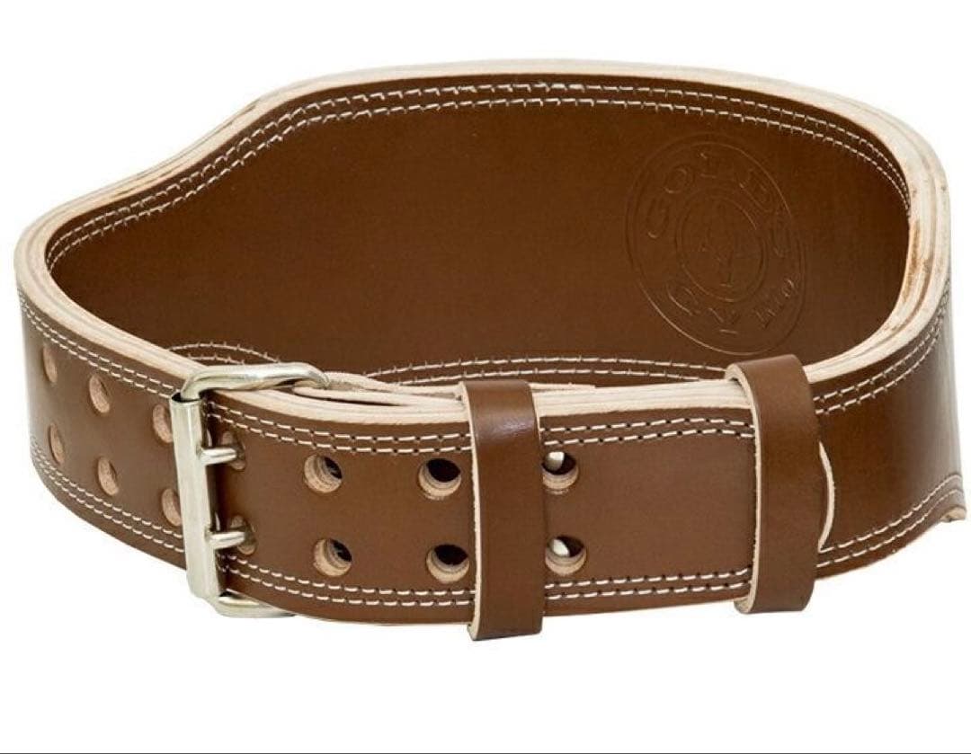 GOLD'S GYM レザー パワーベルト Mサイズ ブラウン 値下げ交渉可能