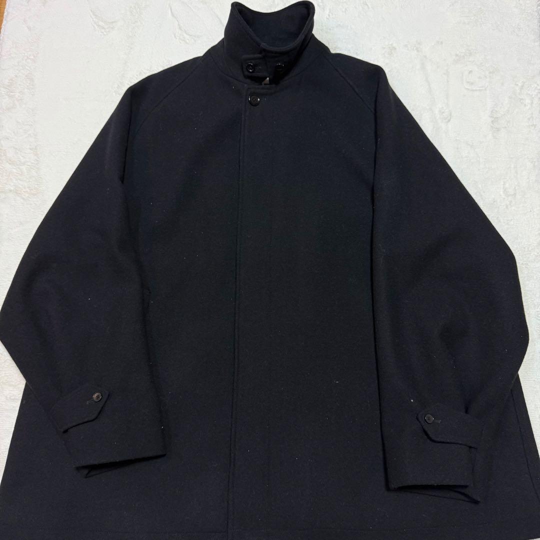 【極美品】CITEN ウール　バルカラーコート　黒　Freeサイズ　ハーフコート