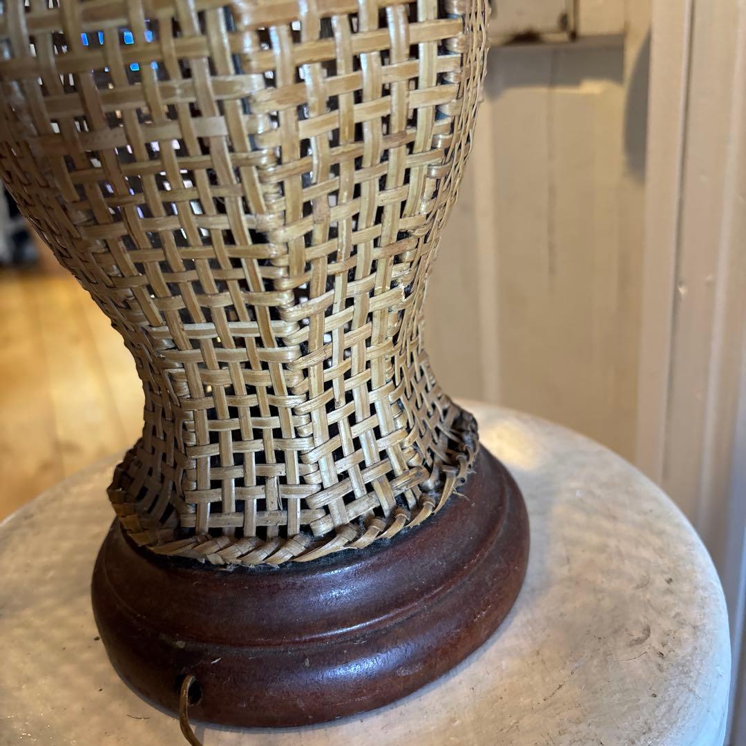 籐　ラタン　ライト　ヴィンテージ　アンティーク　レトロ