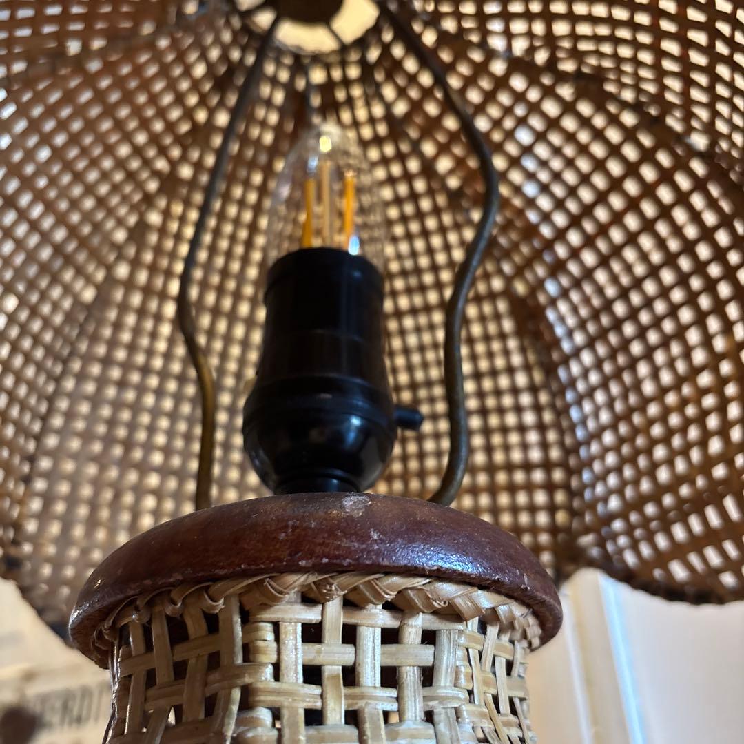 籐　ラタン　ライト　ヴィンテージ　アンティーク　レトロ