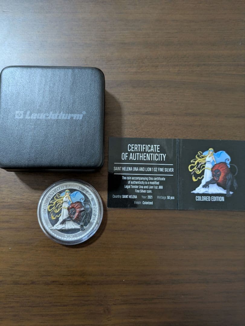 【超希少】ウナとライオン銀貨 カラーエディション 世界50枚