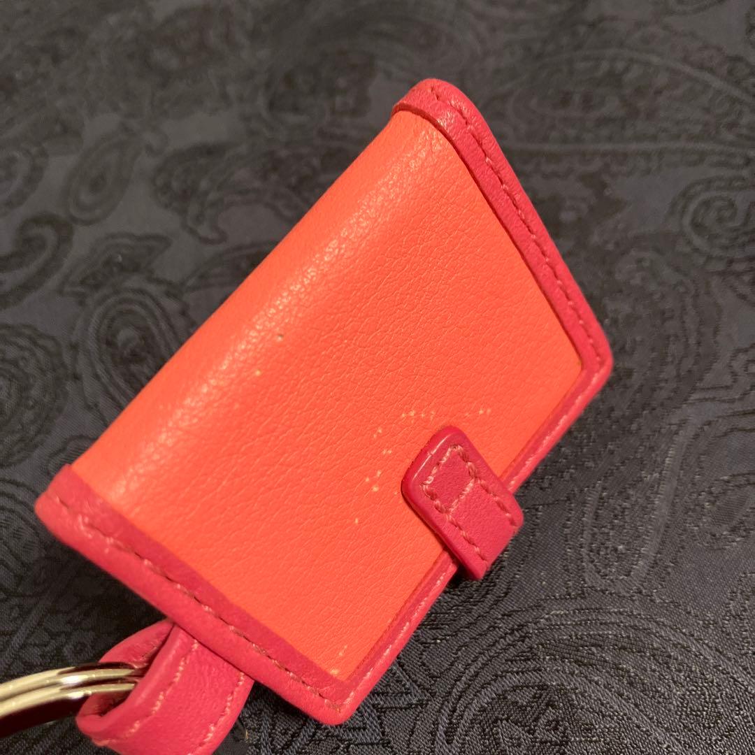 COACH キーリング　キーホルダー　フォトフレーム　チャーム　フラワー　ピンク