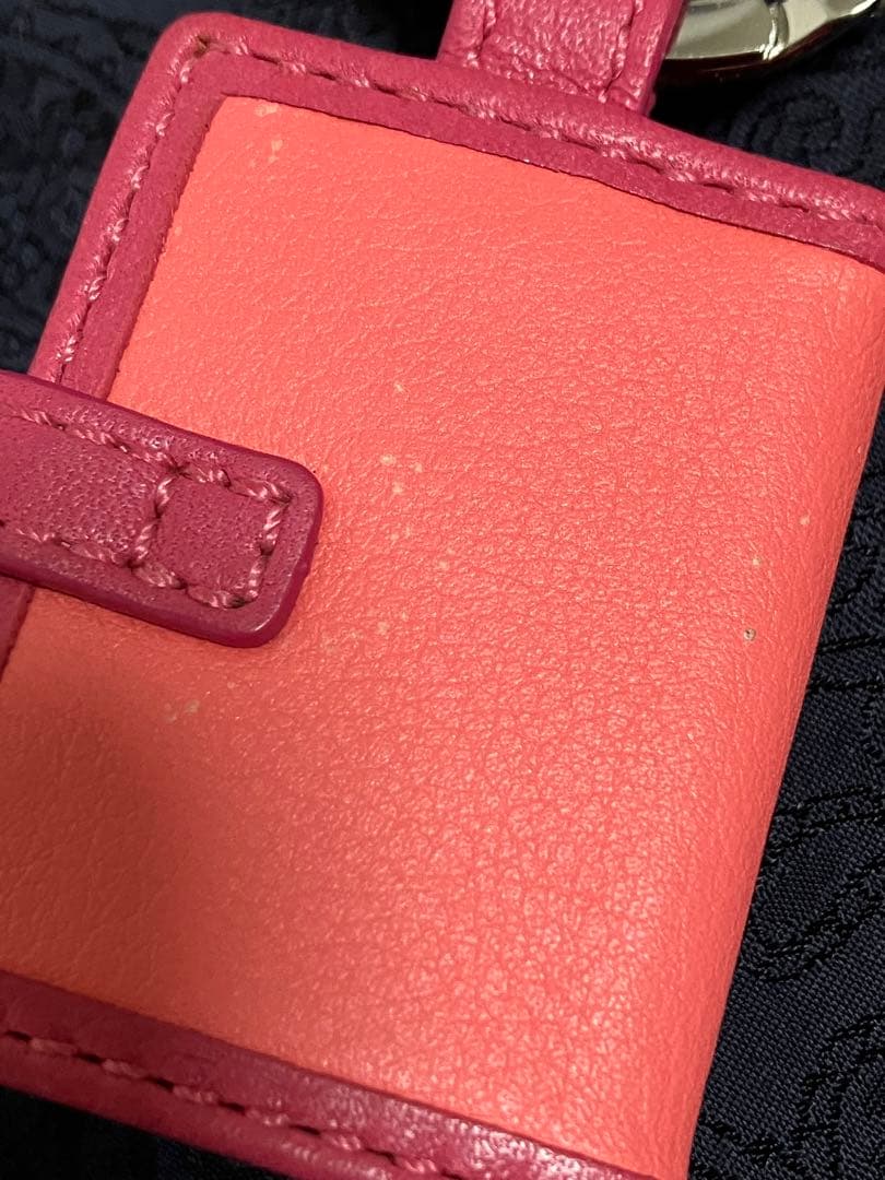 COACH キーリング　キーホルダー　フォトフレーム　チャーム　フラワー　ピンク