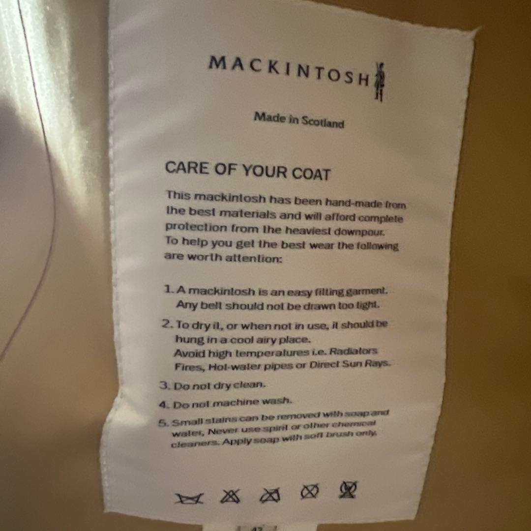 MACKINTOSH イギリス製 防水ゴム引きコート 未使用タグ付き XL相当