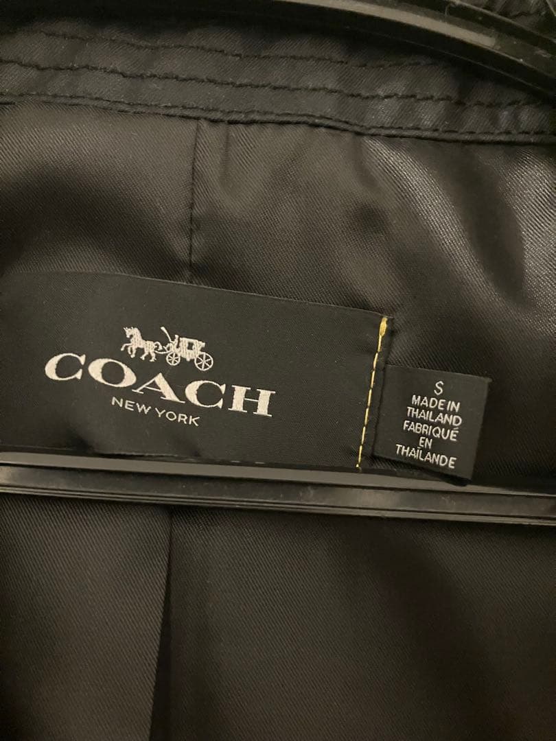 【ユナ】COACH トレンチコート 黒