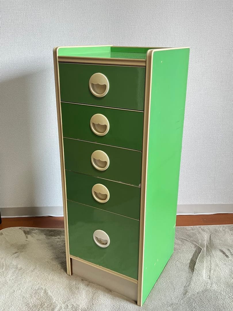 レトロポップ 5段 グリーンチェスト