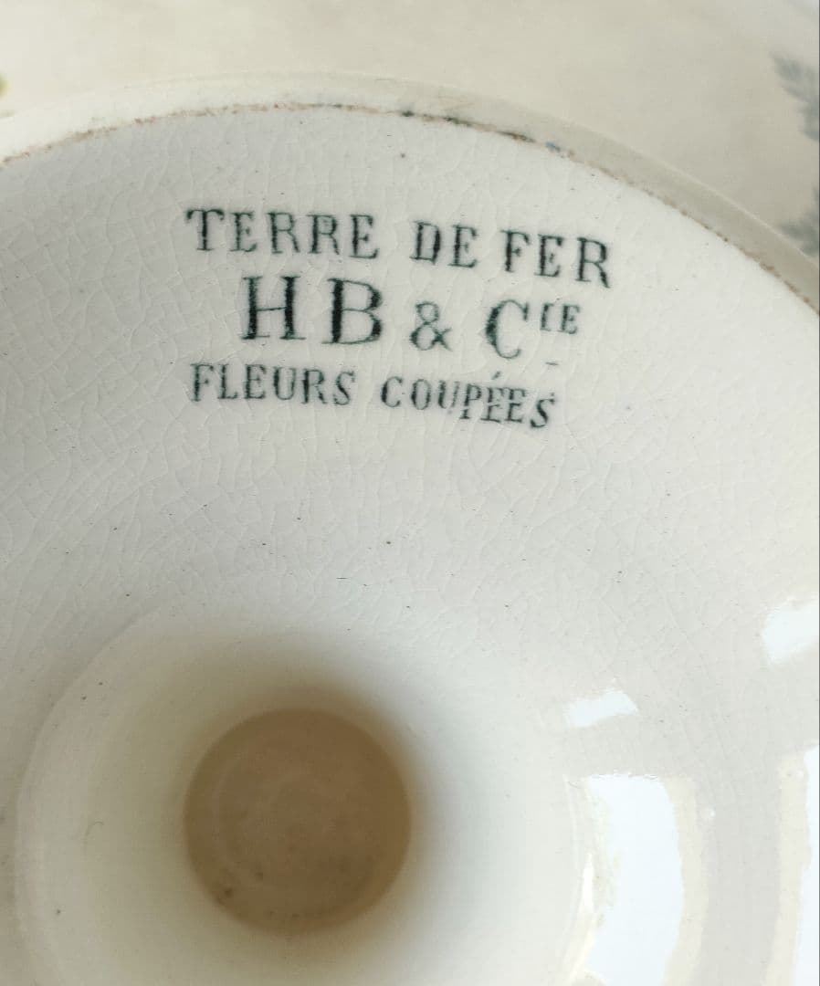 希少　ジョワジールロワ　切り花　コンポティエ　フランスアンティーク