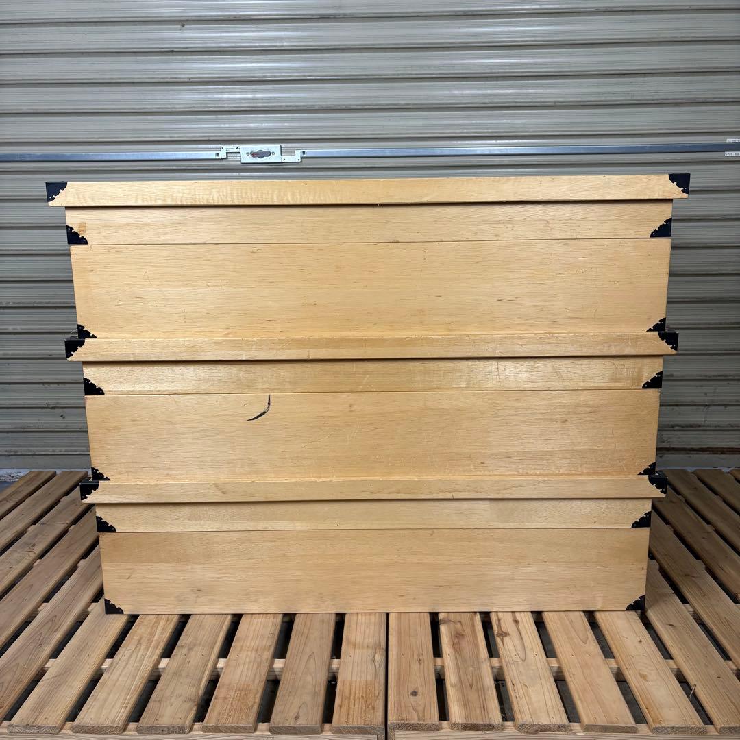 2段桐製　着物収納　衣装収納　ケース　3個セット　和家具