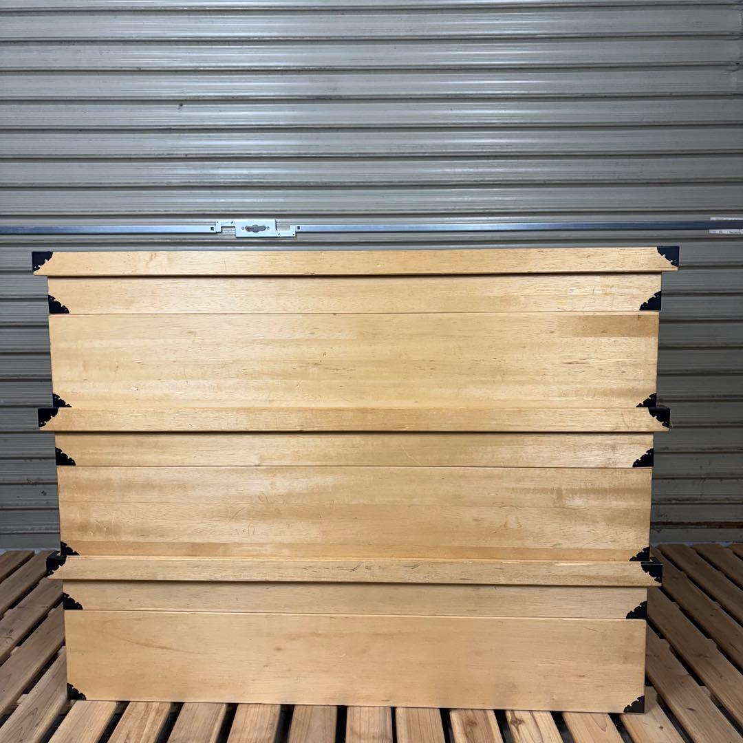 2段桐製　着物収納　衣装収納　ケース　3個セット　和家具