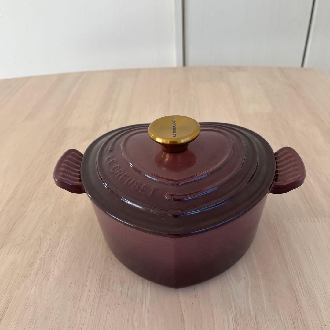 LE CREUSET ハート型鍋 パープル
