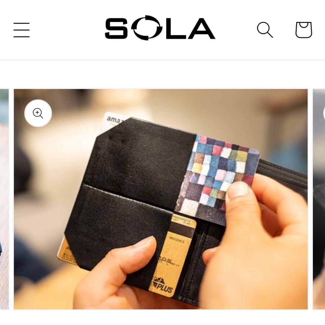 【新品未使用】日本製 SOLA Tenuis3 二つ折り財布/Blue